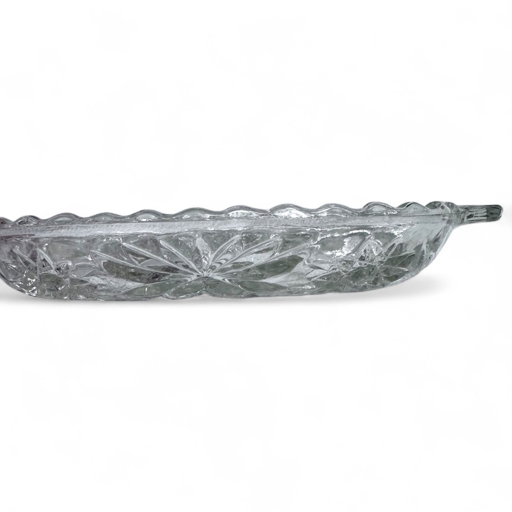 Anchor Hocking Divided Glass Relish Dish – Starburst & Daisy Pattern Vintage - Picture 4 of 7